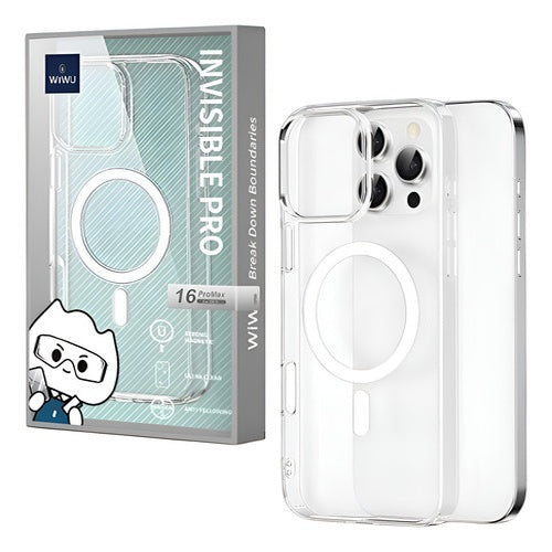 Capa Case Invisible Ultra Para Iphone 16 Pro Magsafe Wiwu Liso Transparente