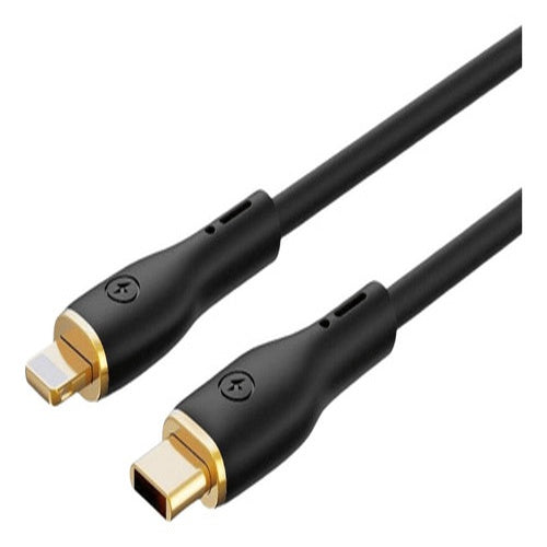 Cabo Gel Selica Tipo C X Lightning 30w 120cm Wiwu Preto