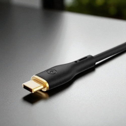 Cabo Gel Selica Tipo C X Lightning 30w 120cm Wiwu Preto