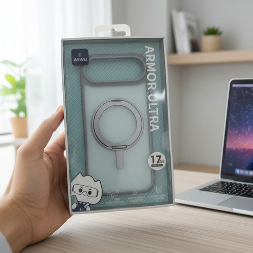 Capa Case Armor Ultra Para Iphone 17 Pro Max Magsafe Wiwu Cinza