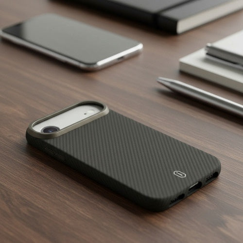 Capa Case Para Iphone 17 Air Magsafe Aramid Air Kevlar Wiwu Preto Carbon