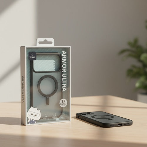 Capa Case Armor Ultra Para Iphone 17 Pro Max Magsafe Wiwu Preto
