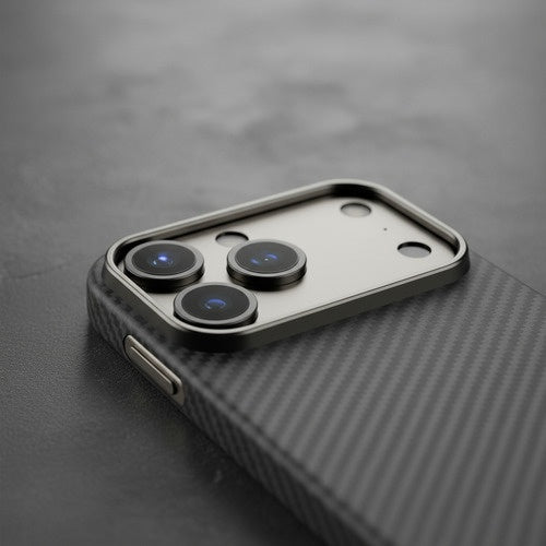 Capa Case Para Iphone 17 Pro Max Aramid Kevlar Wiwu Preto Carbon