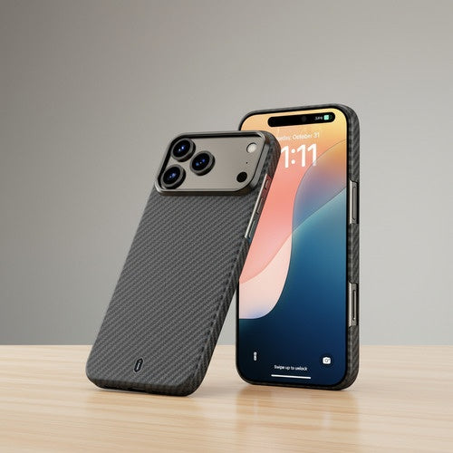 Capa Case Para Iphone 17 Pro Max Aramid Kevlar Wiwu Preto Carbon